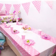 Polka Dot Birthday Tablecloth / Table Cloth 180x108cm