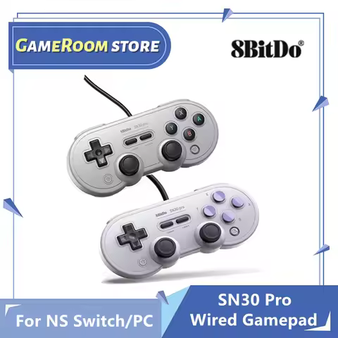 1 Or 2PCS 8BitDo SN30 Pro Wired USB Gamepad for Nintendo Switch Windows 10/11 Compatible with Raspbe