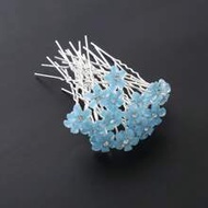 20pcs Blue Flower Bridal Hair Accessories Hair Fork Hair Pin U-Shaped Bun Hair Pin Wedding Hair Acce