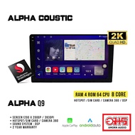Alpha Coustic มี dsp จอแอนดรอยด์ 9นิ้ว  10นิ้ว Android Ram 2/4/8  Rom 32/64/128  CPU 8core จอแอนดรอยติดรถยนต์ Android