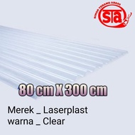 ATAP GELOMBANG/FIBER GELOMBANG/FIBER PLASTIK UK 80 X 300 LASERPLAST