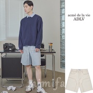 [acme de la vie] SPORTY LOGO PATCH DENIM SHORT PANTS