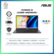 Asus Laptop Vivobook 15 A1500E-ABQ2481WS 15.6" FHD Indie Black ( I5-1135G7, 8GB, 512GB SSD, Intel, W11, HS )