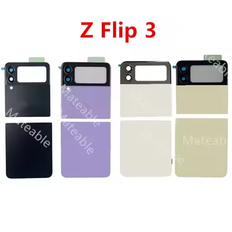 F711 Flip3 Housing For Samsung Galaxy Z Flip 3 SM-F711 6.7" Glass Battery Back Cover Repair Replace 