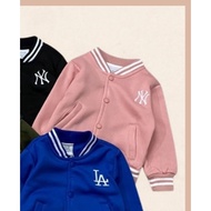 HITAM Ny LA Kids Varsity (1th - 18th) Logo / Embroidery Bomber Jacket Kids Boy Girl 1 2 3 4 5 6 7 8 