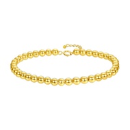 TIYINUO Authentic 18K Real Gold AU750 Beads Bracelet Adjustable Classic Romantic Gift Present For Wo