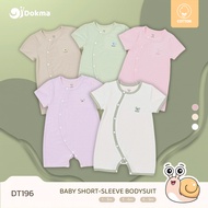 Dokma (4.5-8.8kg) DT196 Children's Short-Sleeved Bodysuit Cotton Fabric Baby Short-sleeve (1-3M 3-6M