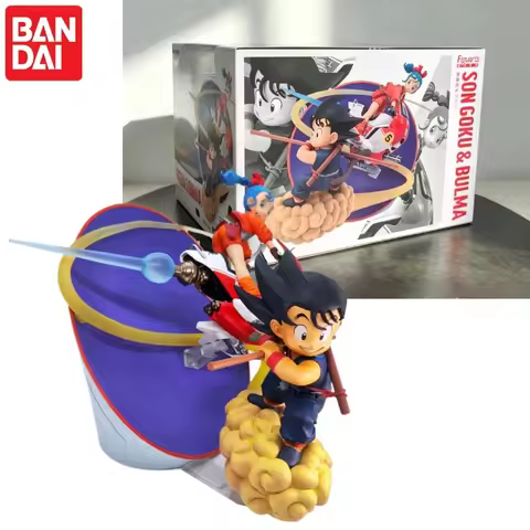 In Stock! 100%Original Bandai Figuarts ZERO Dragon Ball Weekly Shonen Jump Son Goku & Bulma Anime Fi