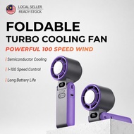 99 Speed Turbo Fan 6000mAh Rechargeable Mini Fan High Speed Outdoor Cooling Kipas Mini