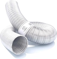 DN 60 mm / 6 cm / 2 3/8" (2.375 inch) Aluminum Flexible Hose | Extendable to 2.5 Meters | 250 °C (48