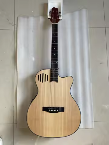Wooden Acoustic Guitar with Beautiful Vioce, D Type 45 Model, Electric Folk Guitar, High Quality, Ne