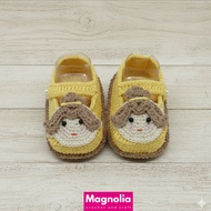 Handmade Crochet baby Shoes Newborn baby/ Princess belle/
