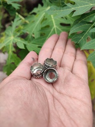 Ring pipa rokok alpaka once padudan model bulat ukuran 13