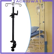 [Tachiuwa1] IV Pole Table Clamp Drip Bag Stand Feeding Tube Holder with 4 Hooks Telescopic
