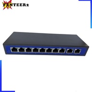 [Fenteer2] 9 Port 10/100 Mbps 8 POE Port & 2 Uplink Power Over Ethernet Switch Adapter