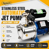 REAIM Water Pump Booster Pump 2HP Jet Water Pump Stainless Steel Automatic Booster Pump