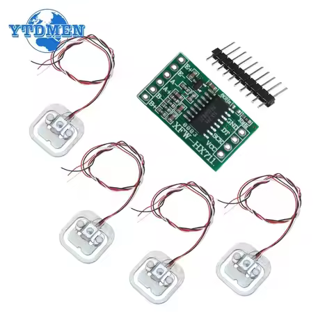 HX711 Weight Sensor Kit 200kg Load Cell Pressure Sensor Module + 4PCS 50kg Human Scale Weight Sensor