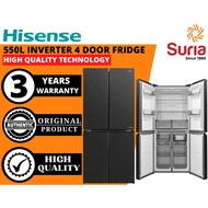 (Free Delivery Kedah,Penang & Perlis)Hisense 550L Inverter 4 Door Refrigerator 4 Pintu Peti Ais Besa