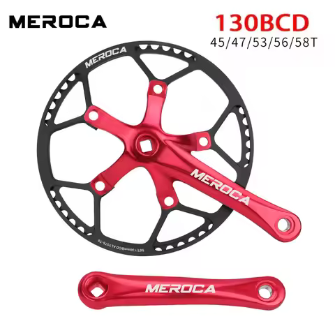 Square Connecting Rods Crankset 130 BCD Chainring 45T 47T 53T 56T 58T Bicycle Crank and Chainwheel f