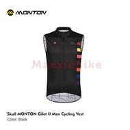 Skull Monton Rompi Sepeda Men Cycling Gilet Windproof Vest Lightweight