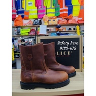 Police Safety shoes Kulit Asli | 9 Inch High Cut Steel Toe Industrial Boot 9123-K78