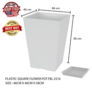 Felton Square Flower Pot FBL 2516 ( 46cm x 46cm x 58cm) / Modern Design Flower Pot Extra Large / Pas