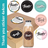 THANK YOU STICKER 4x4cm CUSTOM