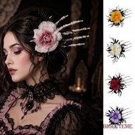 []~ Women´s Skeleton Hand Hair Clips Halloween Gothic Costume Hair Accessories