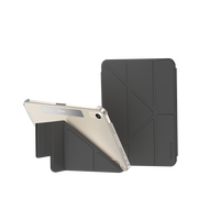SwitchEasy魚骨牌 Origami Nude iPad mini 8.3吋多角度透明保護套(皮革內襯)/ 黑色