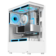 EVESKY panoramic room SE computer case desktop case atx white side transparent column-free fish tank