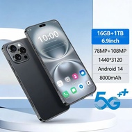 Cross-border mobile phone i16 pro max Hot-selling 16+1TB 6.9 Inch One-Piece Shipping mobile phone So