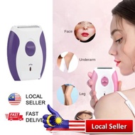 Portable Female Hair Shaver Epilator Purple Rechargeable Body Hair Shaver Bikini Line Groom