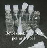 20 pcs botol tester parfum 3 ml lengkap tutup