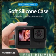 [cozyroomss.sg] Silicone Housing Cover for GoPro Hero 9 with Lens Cap + Lanyard (Black)