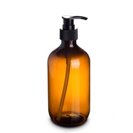 【ANDZEN】安得仁 250ml茶色PET壓嘴玻璃瓶4入/組-防疫商品(壓嘴瓶/分裝瓶/乳液瓶/基底油分裝瓶/按摩油分裝瓶)