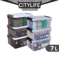 Citylife 7L Widea Transparent Storage Box Stackable Storage Container Box - X-6318