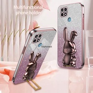 Casing For Oppo A15 Case Oppo A15S Case Oppo A35 Case Oppo A1 Pro Case Oppo A92S Case Oppo A93S Case Oppo Reno4 SE Case Oppo Reno 2Z Reno 2F Case Cartoon Bunny Stand Lazy Bracket Cute Rabbit Holder Phone Cover Cassing Cases Case VX
