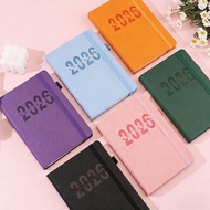 2026 A5 Daily Planner Portable Textured PU Notebook for To-Do Lists, Reminders & Scheduling