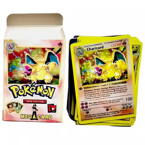 Holographic Pokemon Cards New 54pcs Ex Vmax GX English Letter Rainbow Arceus Shiny Charizard Kid Gif