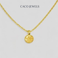 CACO 999 Pure Gold Vintage Necklace "Bless Fu 福 (Necklace)"  (1 Piece)