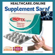 PROTEK CAPLET MAGNESIUM, VITAMIN B12, VITAMIN D3 CAPLETS 10'S (SUPPLEMENT SARAF)