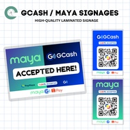 MAYA - GCASH Signage l MAYA - GCASH CASH IN - CASH OUT | Laminated Signage | Signage