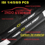 (COD) 9pcs 3D carbon sill plate stickers for chevrolet Trax cars, 3D carbon stickers, trunk step pro