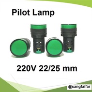 Pilot Lamp ไพลอตแลมป์ สีเขียว ขนาด 22 mm / 25 mm 220VAC ไฟตู้คอนโทรล LED