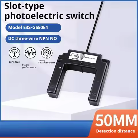 Groove-type photoelectric switch U-shaped beam sensor with a groove distance of 50MM, sensor 12-24-3