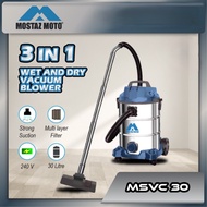 🌟Mostaz Moto 30L MSVC-30 MSVC30 (3IN1) Wet & Dry Vacuum & Blower Cleaner ID33171