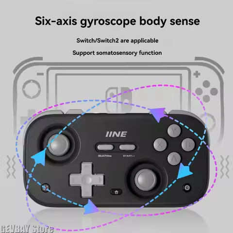 IINE Retro Pocket Game Controller Compact & Portable Hall Joysticks + 1000Hz Recessed Joystick Custo