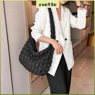 YVE Puffer Tote Bag Quilted Y2K Style Lightweight Shoulder Bag
