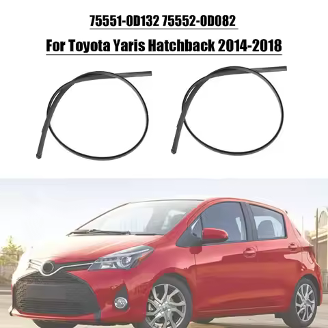 2PCS Roof Side Drip Moulding Rubber Seal Strip 75551-0D132 75552-0D082 For Toyota Yaris Hatchback 20
