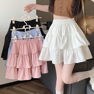 【40-85KG】High Waist A-Line Puffy Cake Ruffled Chiffon Skirt For Women C13586
